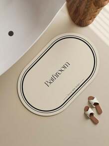 1 件装多色硅胶硅藻土浴室垫，吸水速干防滑，适用于卫生间、入口、浴室家居浴室装饰浴室地毯地毯返校 - 彩色 - 查看 3