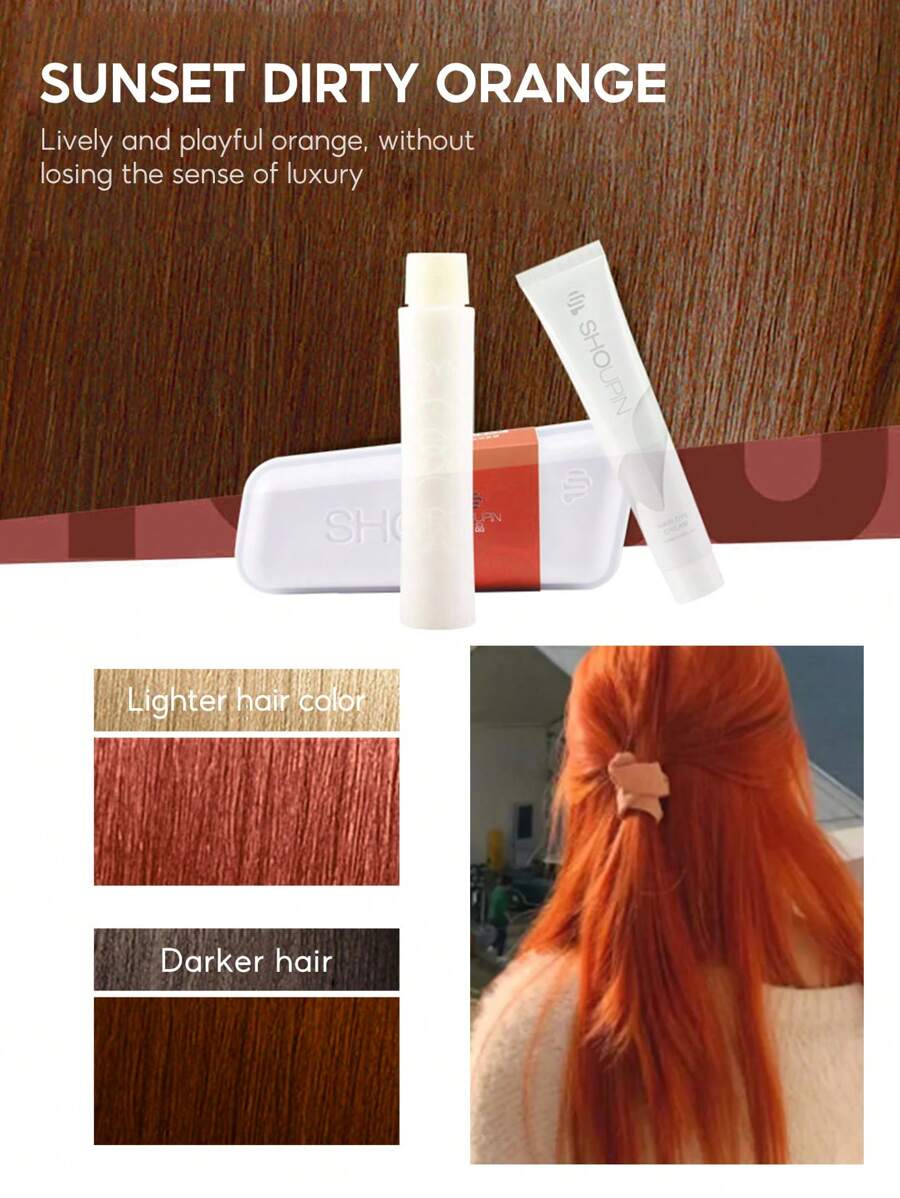 Sun orange hair coloring - sun orange - View 1