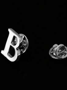 1個簡約時尚的男士字母造型胸針