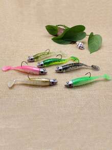 釣魚 3 件/套誘餌 Jigging 軟餌魚餌 10 厘米 15.5 克頭 Jig 魚 T 尾鱸魚誘餌漁具 - 彩色 - 查看 3