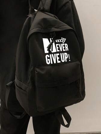 Men's Solid Color Water-Proof Backpack Casual Backpack Commute With Large Capacity Lightweight Black Backpack For Men, School Students For Boys Rucksack Summer College Bag Multi-Functional Portable Fashionable Casual Man Vacation Gifts Side Bag Gifts Holiday Essentials School Bag Camping Back To School Beach Bag Laptop Case The Sporty Life Spring School Bags University Bag