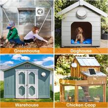 Solar Fan With Solar Panel Is Suitable For Greenhouse, Shed Ventilation And Cooling - White - View 9