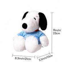 Miniso Snoopy Birthday Party Series Toy-Sitting Plush Doll Cute Pillow Sofa Pillow Doll Ornaments(Snoopy) - White - View 3