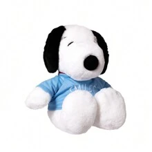 Miniso Snoopy Birthday Party Series Toy-Sitting Plush Doll Cute Pillow Sofa Pillow Doll Ornaments(Snoopy) - White - View 6