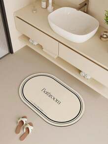 1 件装多色硅胶硅藻土浴室垫，吸水速干防滑，适用于卫生间、入口、浴室家居浴室装饰浴室地毯地毯返校 - 彩色 - 查看 2