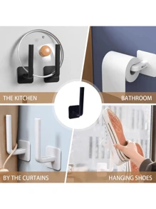 Perchero para sombreros, soporte para gorras, organizador de sombreros, ganchos para colgar, soportes de almacenamiento para gorras de béisbol, estante de almacenamiento para baño, estantes adhesivos para pared, sin perforación, gancho para colgar en la pared para sombreros, toallas, ropa, negro