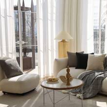 1 Piece Modern Geometric Art Style Pillow Cover, With A Textured Design Made Of Soft, Skin-Friendly Material, A Luxurious Home Decor Accessory. Suitable For Sofas, Bedrooms, Leisure Spaces, Cars, Living Rooms, Offices, Cafes, And Other Casual Settings. - 灰褐色 - 查看 5
