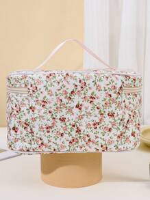 Large Capacity Portable Makeup Bag Foldable Storage Bag, Ideal For Traveling And Daily Use, Floral Pattern, Comes With Makeup Tools Organizer Makeup Bag Makeup Pouch Skincare Bag Toiletry Bag Packing Cubes, Travel Essentials Cruise Essentials Storage Makeup Organizer Makeup Case Makeup Travel Toiletry Organizer Essentials Gifts Storage Zipper Accessories Nail