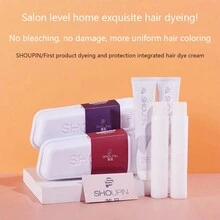 1 Caja De Crema De Tinte De Pelo De Café Con Caramelo - El primer set de tintes para el cabello [Caramel Coffee] - Ver 2