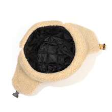 時尚男女獵人帽俄羅斯ushanka保暖冬季毛皮耳瓣滑雪帽雪帽耳瓣遮陽帽 - 黑色 - 查看 5