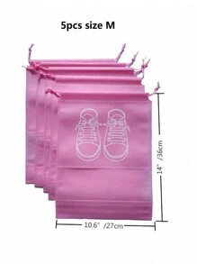 5pcs Drawstring Bag Shoes Storage Bag Closet Organizer Non Woven Travel Portable Bag Waterproof Pocket Clothing Classified Draw Hanging BagTravel BagholidayLuggage BagShoe StorageDrawstring Bag For Shoes Shoe Storage Bag Shoe Organizer Travel Essentials Travel Organizer For Beach Summer Vacation Back To School School Bag Shoe Bag Drawstring Shoes Pouch Shoes Cover Dust-Proof For Men For Women Packing Cubes Cruise Essentials Vacation Essentials