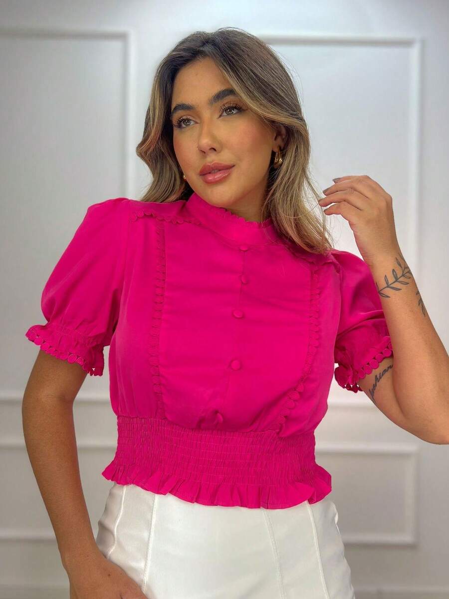 Women Tops - Màu Hồng Tươi - Xem 1