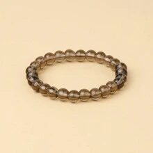 1pc Men's Beaded Bracelet 8mm Rhodonite Agate Healing Crystal Gem Bracelet Mala Yoga Meditation Jewelry Gifts For Women Men-Calm,Confidence,Protection,Success