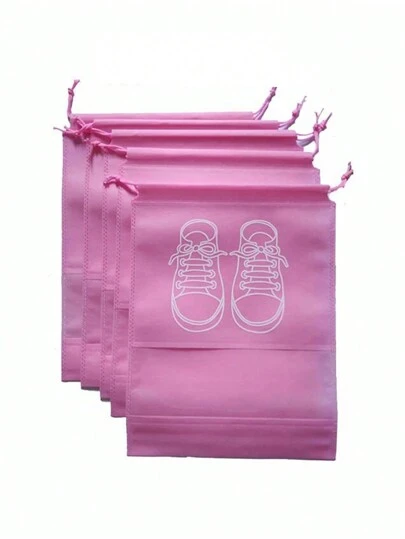 5pcs Drawstring Bag Shoes Storage Bag Closet Organizer Non Woven Travel Portable Bag Waterproof Pocket Clothing Classified Draw Hanging BagTravel BagholidayLuggage BagShoe StorageDrawstring Bag For Shoes Shoe Storage Bag Shoe Organizer Travel Essentials Travel Organizer For Beach Summer Vacation Back To School School Bag Shoe Bag Drawstring Shoes Pouch Shoes Cover Dust-Proof For Men For Women Packing Cubes Cruise Essentials Vacation Essentials