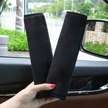 2 pièces Coussinets d'épaule de ceinture de  de voiture, housses de ceinture en peluche universelles pour enfants, rose