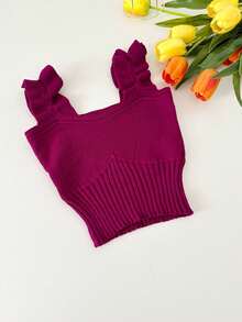 Women Knit Tops - Màu Đỏ Sâu - Xem 6