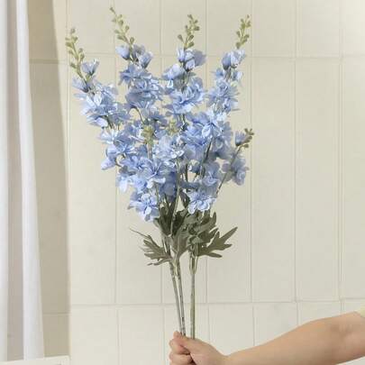 1 bông hoa baby's breath giả màu xanh nhạt, trang trí tiệc tùng, lễ hội, đám cưới, trang trí nhà cửa, hoa giả, quà tặng ngày Valentine, sinh nhật, tốt nghiệp, quà sinh nhật.