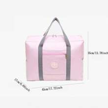 1只加強行李整理袋,帶圓形標誌,可固定在行李箱上,可摺疊旅行袋,適用於飛機旅行,搬家與打包衣服,黑色收納袋 - 黑色 - 查看 6