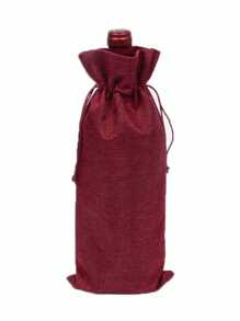 10入組酒袋,紅酒瓶套,禮物香檳袋,拉繩亞麻袋,酒瓶包裝袋,婚禮派對裝飾收納配件 - 紅色 - 查看 7