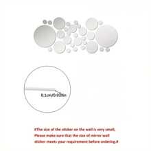 32 piezas/set 3D espejo adhesivo para pared espejo redondo DIY TV Fondo habitación pegatinas decoración de pared dormitorio baño decoración del hogar espejo - Dorado - Ver 6