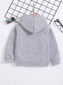 Young Boy Letter Graphic Hoodie