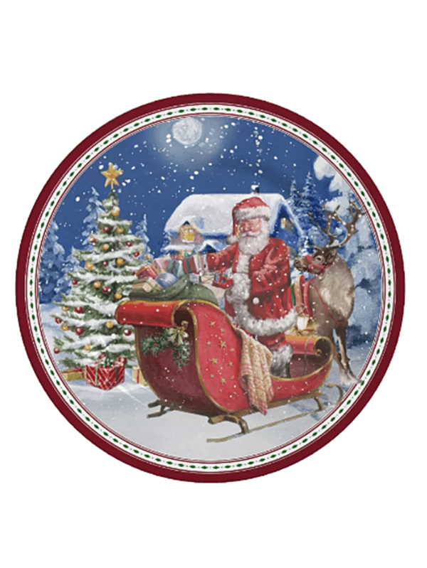 Prato De Sobremesa Pascoa Coelho Natal Papai Noel Mesa Posta