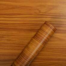 即剝即貼木板壁紙搭疊卷棕色人造木壁紙自粘乙烯基裝飾壁紙 - 米色 - 查看 5