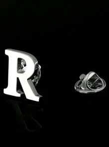 1個簡約時尚的男士字母造型胸針