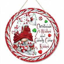 Christmas Holiday Welcome Sign Plaque Hanging Decoration For Front Door, Wall, And Outdoor/indoor Decoration For Yard, Garden, Scene, And Room - Apricot - View 1