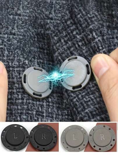 4 st/set magnetiska knappar, dolda tryckknappar, knappklämma, sytillbehör för kläder