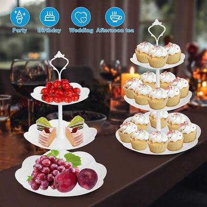 1pc Dessert Table Decoration Decoration Birthday Cake Rack Dessert Display Rack Birthday Wedding Arrangement Afternoon Tea Dessert