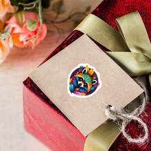 500pcs/roll Cute Cartoon Raccoon Stickers, 1 Inch Label Sticker Roll With 10 Patterns For Scrapbooking Self-adhesive Sealing Stationery Card Envelope - Multicolor - View 6