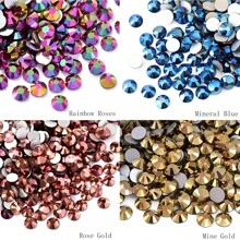 金屬水晶裸鑽用於美甲,8#直徑約2.5mm,1440顆/包。可用於diy美甲、服裝、手袋、珠寶、汽車裝飾等方面。 - 金色 - 查看 1