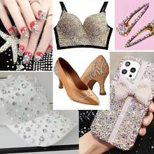 金屬水晶裸鑽用於美甲,8#直徑約2.5mm,1440顆/包。可用於diy美甲、服裝、手袋、珠寶、汽車裝飾等方面。 - 金色 - 查看 6