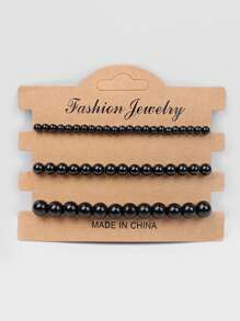 3入組多色天然石珠子手鍊4mm/6mm/8mm,適用於瑜伽、緩解焦慮,可伸縮的能量手環,女性珠寶禮物 - 彩色 - 查看 17