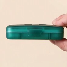 6-compartment Portable Pill Box For Travel - Green - View 4