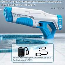 Pistola de Agua Eléctrica de Alta Capacidad con Apariencia Genial y Alta Calidad - Azul - Ver 1