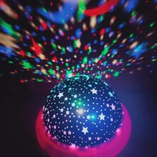 One, USB Projector Lamp, LED Starlight Projector, Party Atmosphere Lamp,Happy 2024 - Pink - View 1