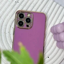 1 件紫色和金色电镀手机壳 - 紫色 - 查看 4