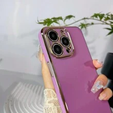 1 件紫色和金色电镀手机壳 - 紫色 - 查看 7