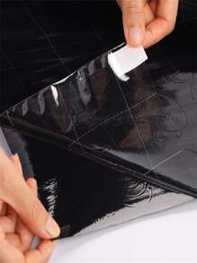 静电贴全遮光窗膜 100% 防紫外线遮阳窗膜 最佳黑色隐私窗膜 可移除塑料玻璃覆盖物、贴纸、墙贴花、乙烯基贴花用于家居装饰、春季装饰品让您的家焕然一新、节日装饰贴纸礼物生日毕业 - 黑色 - 查看 7