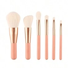 6pcs Pink Mini Makeup Brushes,Brush Set,Makeup Brush Kit,Make Up Brush Set,Make Up Set Complete,Makeup Brush Set,Complete Makeup Kit,Brush Kit,Brushes Makeup Set,Makeup Gift Set - Pink - View 2