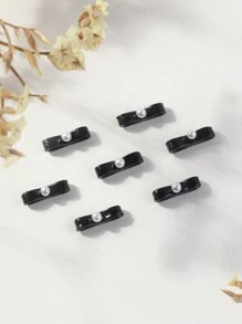 pinpai 10 piezas Zapatos de ballet con moño negro - Negro - Ver 2
