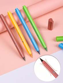 9 支/套自動鉛筆套件,無需削尖,包括 3 支機械鉛筆,帶 6 支筆芯,8 種顏色鉛筆,用於繪畫和素描 - 咖啡棕 - 查看 3