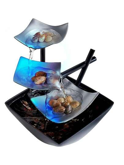 Fuente de Agua Bluelander difruta la Cascada Iluminada y Crea tú Oasis de Serenidad, Perfecion y Belleza