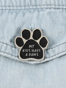 Dog Paw Brooch Creative Pin Badge Send Randomly - Black - View 1