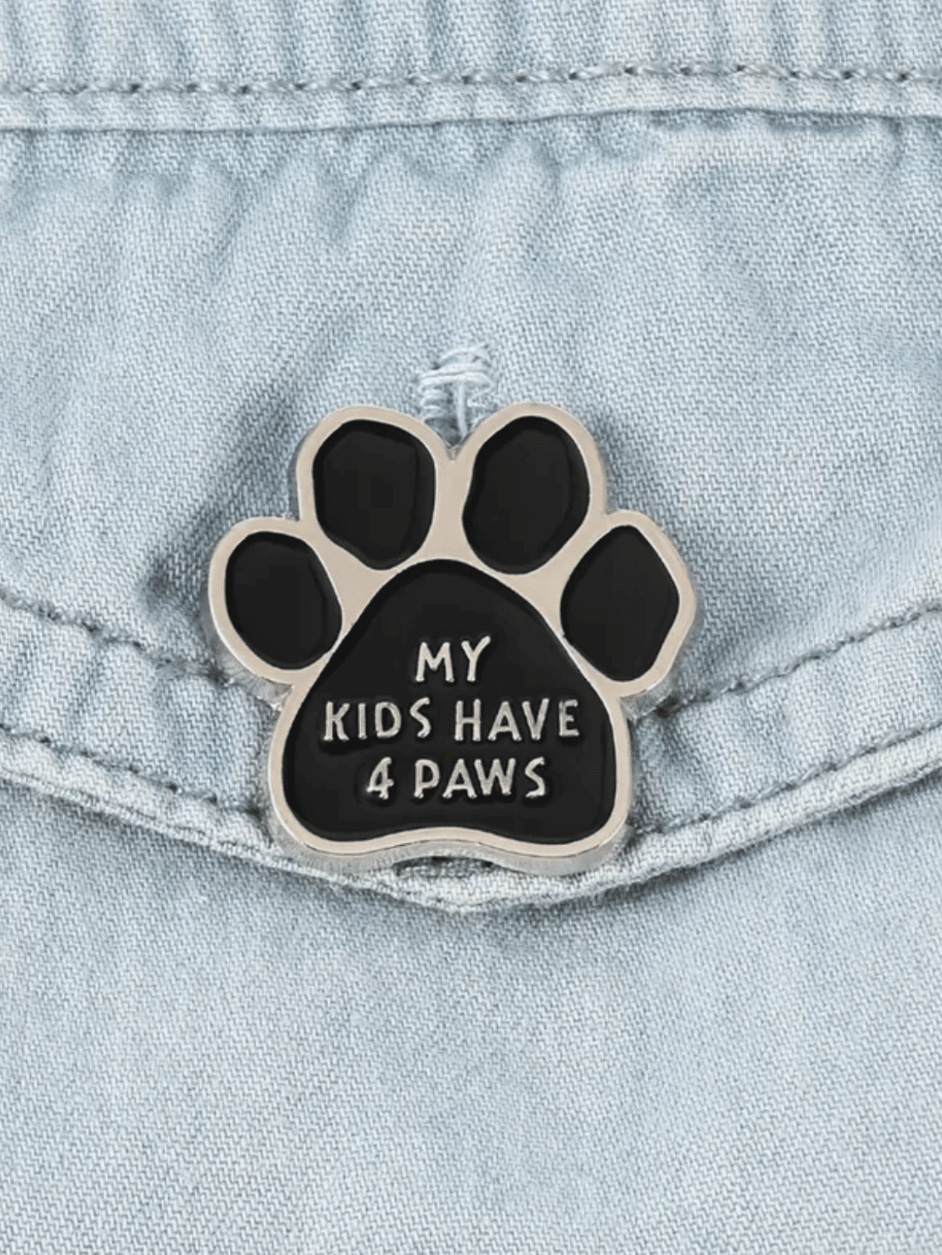 Dog Paw Brooch Creative Pin Badge Send Randomly - Black - View 1