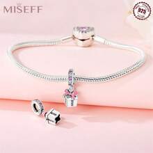 Miseff 2023 全新 1 件 925 純銀聖誕手套雪花麋鹿禮物串珠手鍊 Diy 珠寶製作，女孩/男孩的生日/聖誕禮物，復古聖誕女士禮物