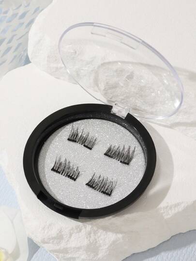 رموش مغناطيسية طبيعية المظهر، رموش مغناطيسية كوانتية مع تصميم خالي من الغراء، طبيعية وطويلة الأمد، سهلة الارتداء، عبوة مربعة لشرائط الرموش، رموش مستعارة، رموش