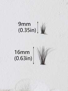 Fishtail Fairy Mixed-Style False Eyelashes For Women, Single Cluster Natural-Looking Synthetic Eyelashes, Large Capacity For Self-Grafting Lash Clusters, Eyelash Clusters, Individual Eyelashes, Lashes, Fake Lashes - Black - View 3